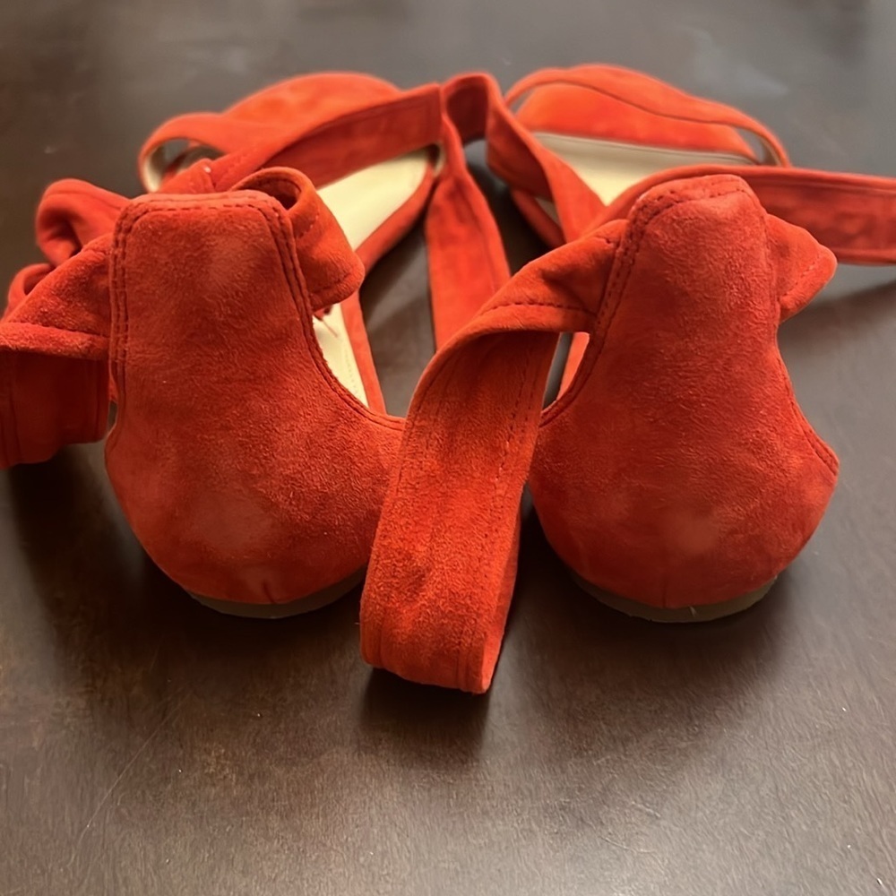 IVANKA TRUMP - ankle strap flat suede shoes size 10M - Picture 3 of 4